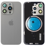 Задня кришка корпусу iPhone 16 Pro з склом камери, сірий